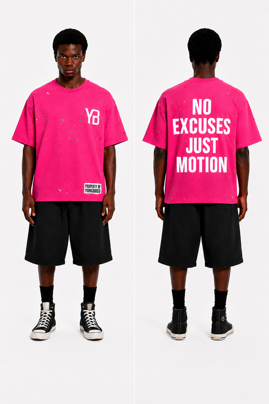 Pink Yungboss splatter tee