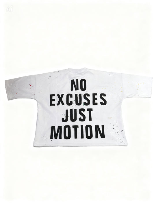 White Yungboss splatter art tee